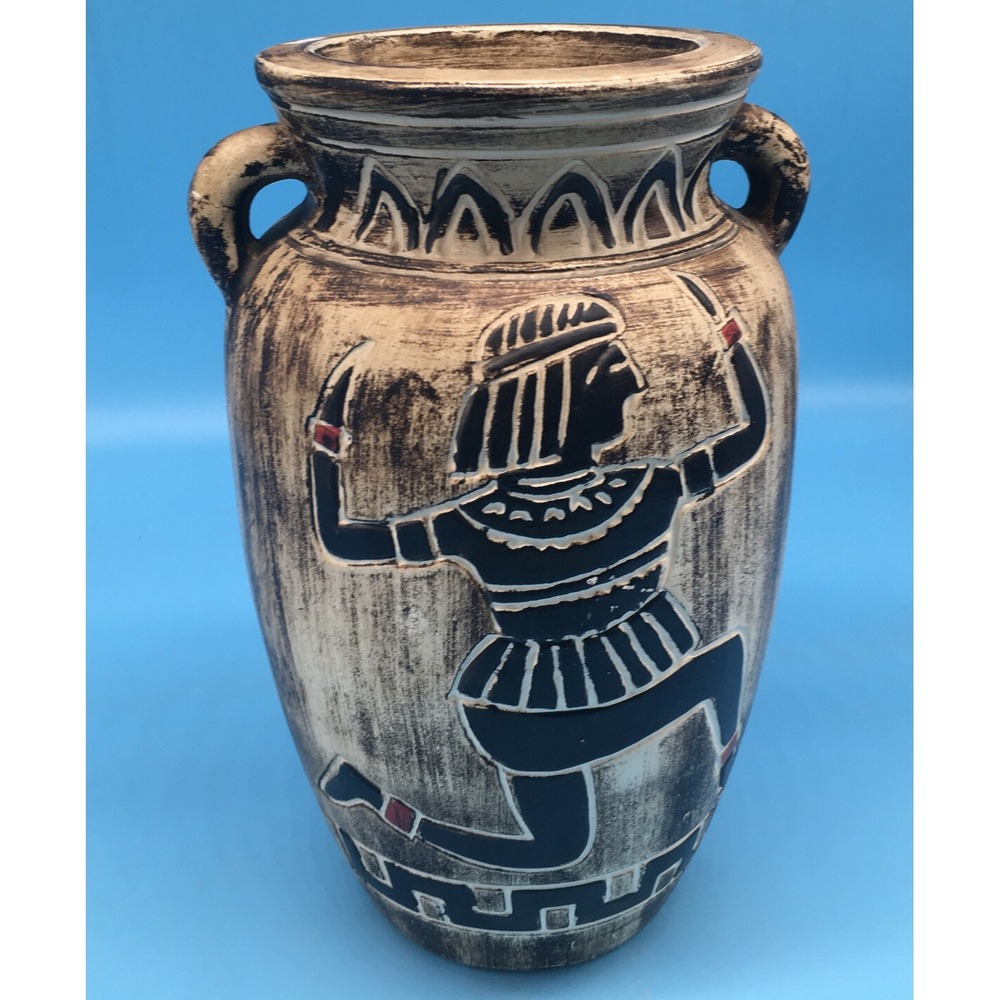 Vintage Egyptian Pharaoh Mid Century Vase - Picture 3 of 8